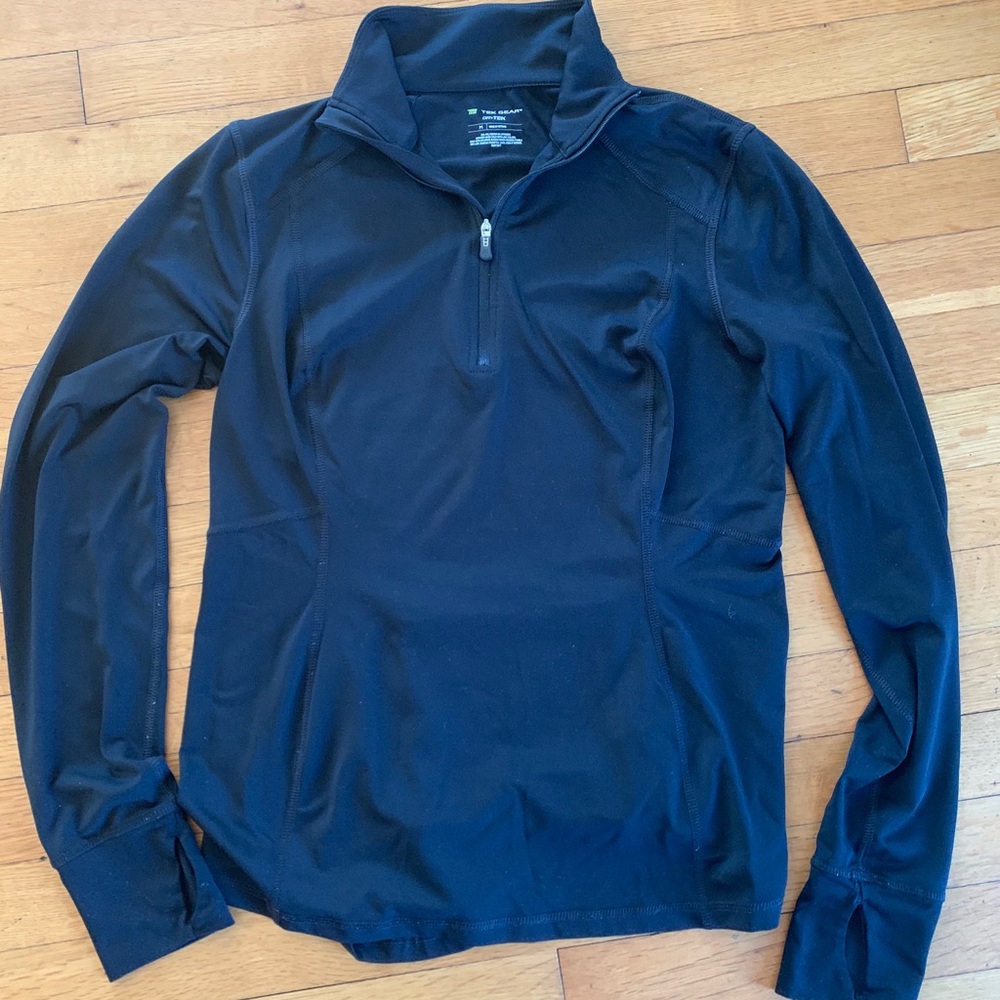 Tek Gear Long sleeve Black Shirt with Thumb Holes